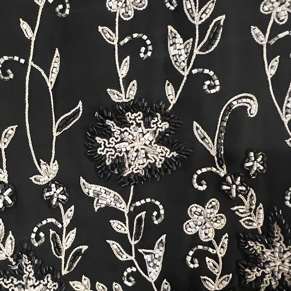 Gorgeous JKARA Black Beaded Evening Gown + Matching Jacket - Picture 5 of 9